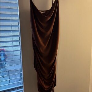 Forever 21 Asymmetrical Brown Dress
